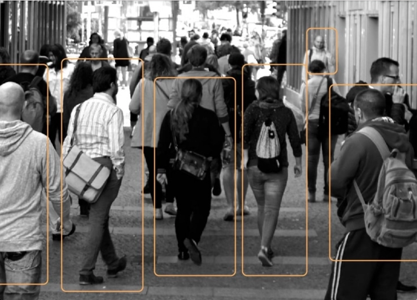 Heatmap di movimento pedonale in Piazza Castello angolo Via Roma a Torino